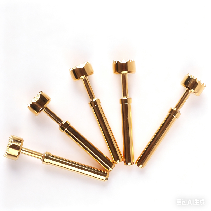 Customized Gold Plated Spring Test Probe with 2.54mm Pitch and 4.0 Full Travel for PCB Testing