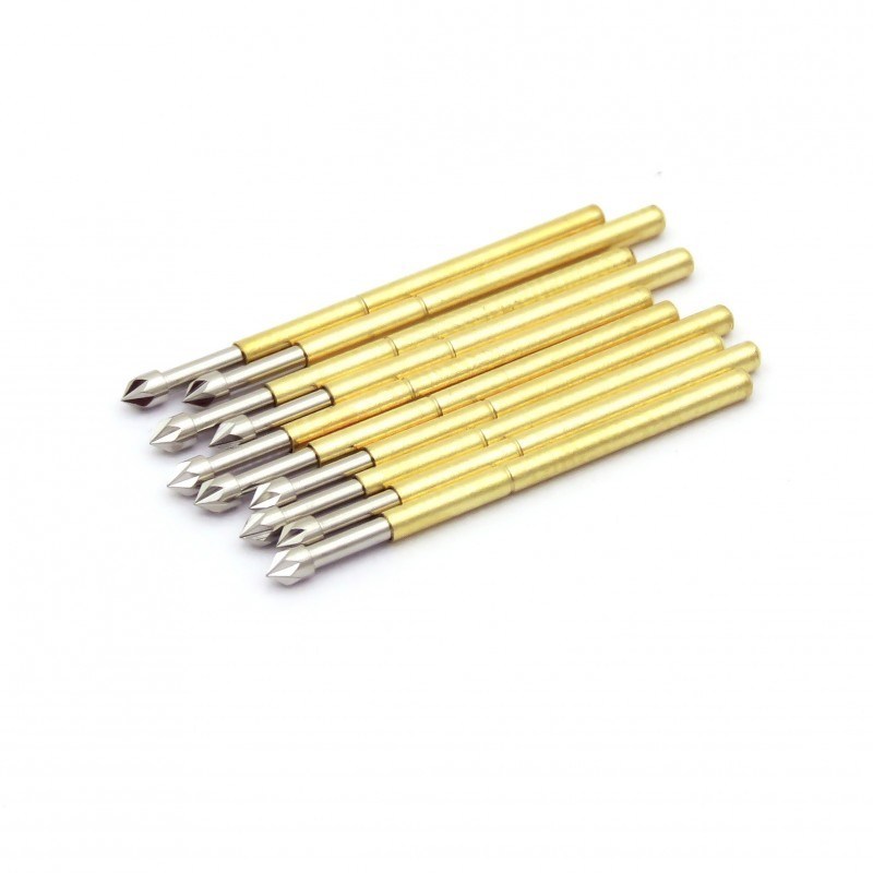 Пробный зонд с пружиной длиной 24,5 мм и диаметром иглы 1,5 мм для испытаний ПКБ полного хода 4 мм