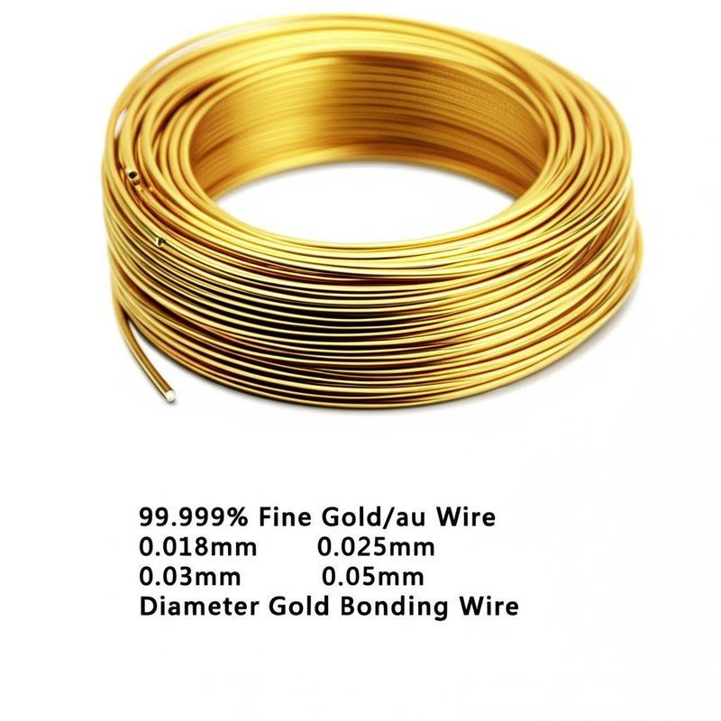 99.999% Fine Gold Bonding Wire with 500/1000 Meters Length and 98% Conductivity for Microelectronics