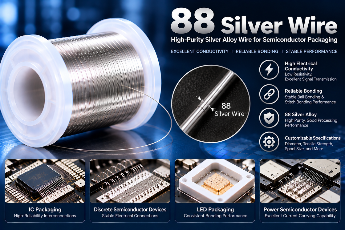 88 Silver Alloy Bonding Wire | High-Conductivity Precision Wire for Semiconductor Packaging – Sichuan Winner
